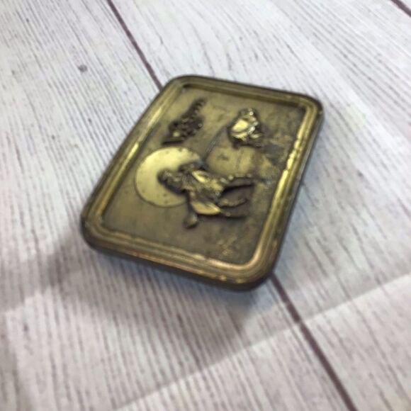 Vintage Brass Western Style Belt Buckle Cowboy on horse roping calf cow Rodeo - Picture 5 of 9